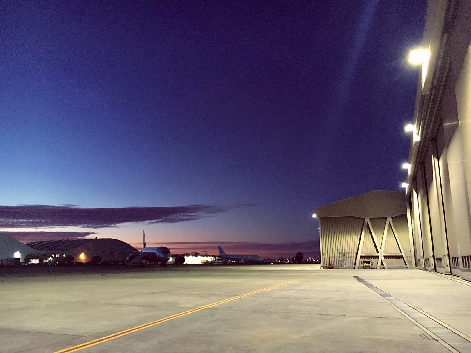 Melbourne Airport Apron Lighting, Australia