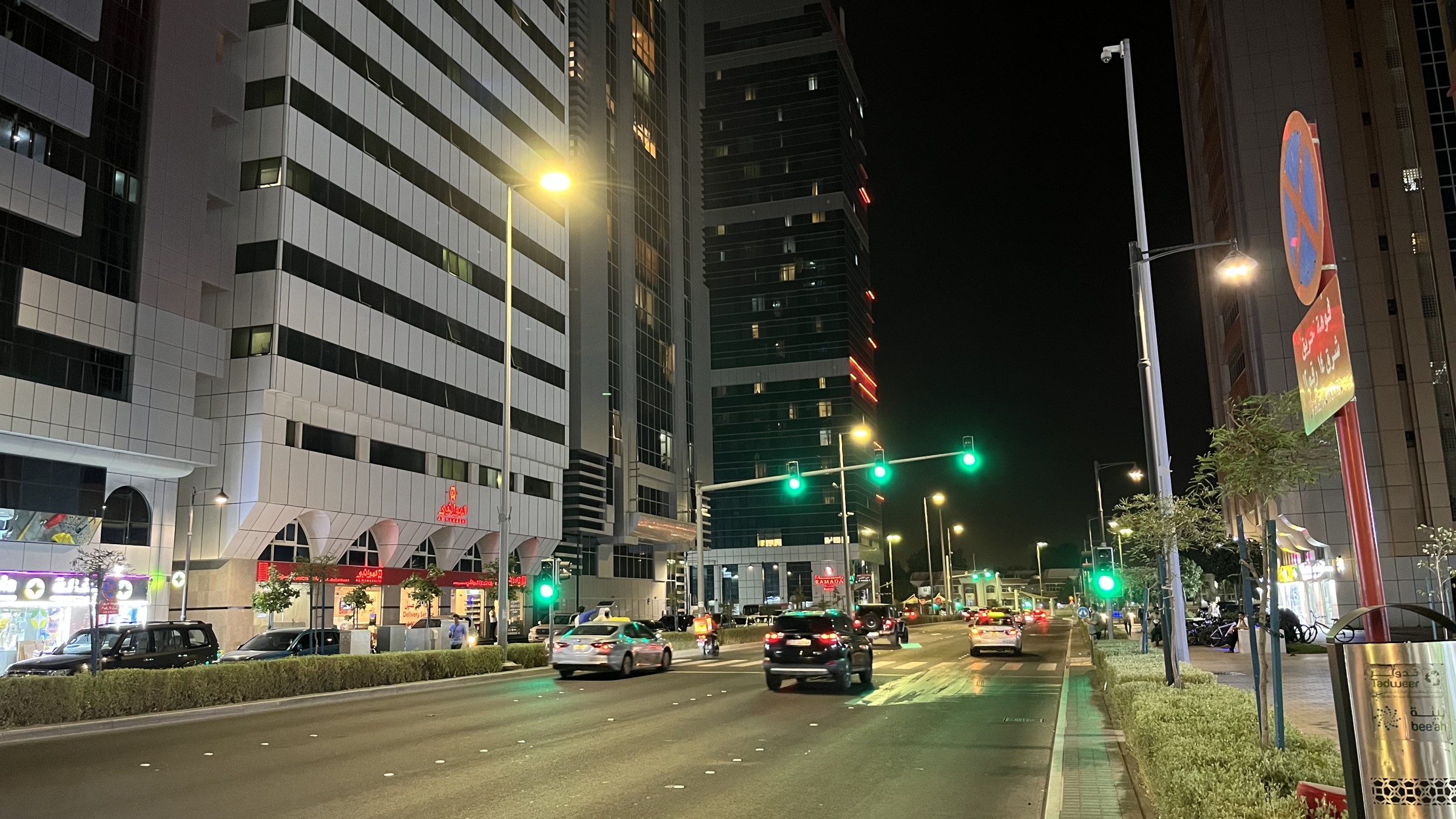 Roadway lighting in Abu Dhabi, UAE